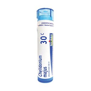 boiron chelidonium majus 30c, 80 pellets, homeopathic medicine for indigestion and nausea