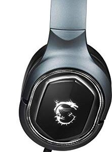 MSI Immerse GH50 Wired Gaming Headset, 7.1 Surround Sound, Foldable Metal Headband, RGB Mystic Light, Carrying Pouch Included, PC/Mac