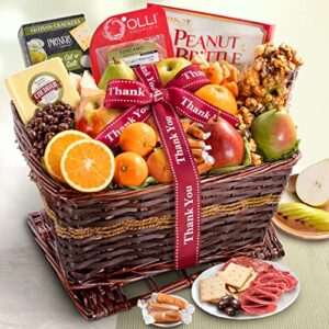 Thank You Grand Fruit Gourmet and Snacks Basket