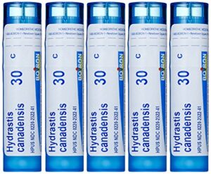 boiron hydratis canadensis 30c, 5-pack of of 80 pellet tubes, homeopathic medicine for postnasal drip