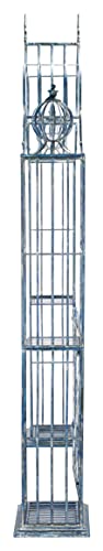 Safavieh PAT5012C Outdoor Collection Beatrix Victorian Antique Arbor, Mossy Blue