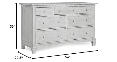 Evolur Cheyenne and Santa Fe Double Dresser, Antique Mist