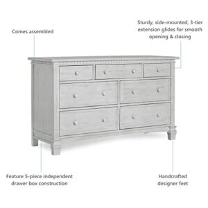 Evolur Cheyenne and Santa Fe Double Dresser, Antique Mist