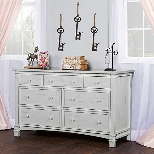 Evolur Cheyenne and Santa Fe Double Dresser, Antique Mist