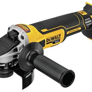 DEWALT 20V MAX* XR Angle Grinder with Kickback Brake, Slide Switch, 4-1/2-Inch, Tool Only (DCG405B)