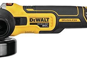 DEWALT 20V MAX* XR Angle Grinder with Kickback Brake, Slide Switch, 4-1/2-Inch, Tool Only (DCG405B)