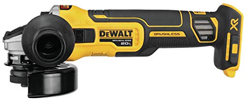 DEWALT 20V MAX* XR Angle Grinder with Kickback Brake, Slide Switch, 4-1/2-Inch, Tool Only (DCG405B)