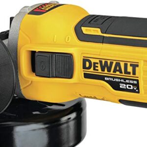 DEWALT 20V MAX* XR Angle Grinder with Kickback Brake, Slide Switch, 4-1/2-Inch, Tool Only (DCG405B)