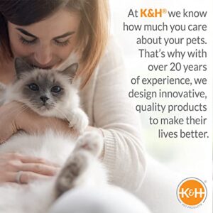 K&H PET PRODUCTS Mother's Heartbeat Heated Cat Bed with Heart Pillow Heartbeat Kitten Toy Gray 11 X 13 Inches w/Cat Heartbeat Rhythm