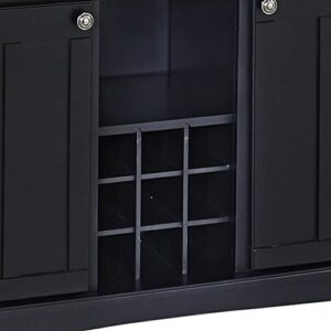 homestyles Server sideboards-buffets-credenzas, Hutch, Black