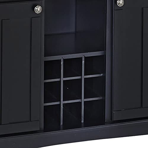 homestyles Server sideboards-buffets-credenzas, Hutch, Black