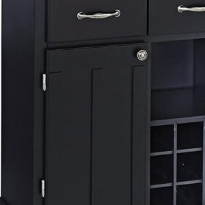 homestyles Server sideboards-buffets-credenzas, Hutch, Black