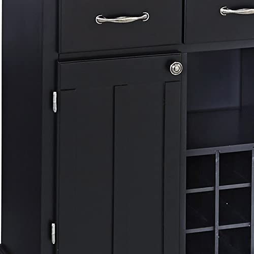 homestyles Server sideboards-buffets-credenzas, Hutch, Black