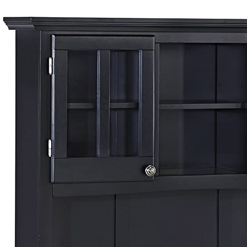 homestyles Server sideboards-buffets-credenzas, Hutch, Black