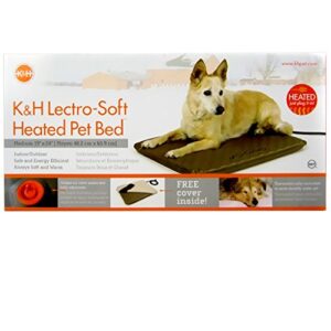 k&h pet products lectro-soft™ heated dog pad with cover size: medium (24″ l x 19″ w)