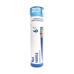 Boiron Nux Vomica 6C, 80 Pellets, Homeopathic Medicine for Hangover Relief