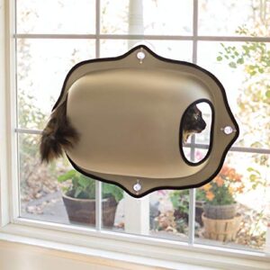 k&h pet products ez mount window pod kitty sill tan 27 x 20 inches