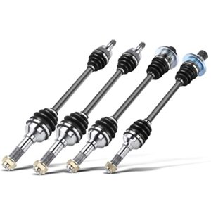 a-premium front and rear cv axle shaft assembly compatible with yamaha rhino 700 2008 2009 2011 2012 2013, 4×4 models 4-pc set, replace# 5b4-f510f-00-00, 5b4-f530u-00-00