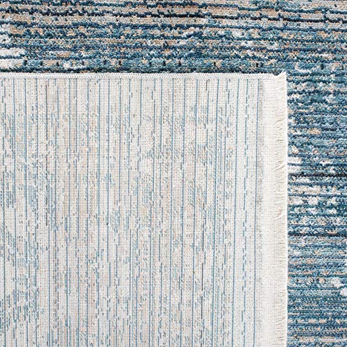 SAFAVIEH Victoria Collection 8' x 10' Blue/Ivory VIC907M Vintage Traditional Distressed Area Rug