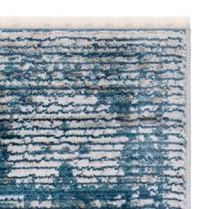 SAFAVIEH Victoria Collection 8' x 10' Blue/Ivory VIC907M Vintage Traditional Distressed Area Rug