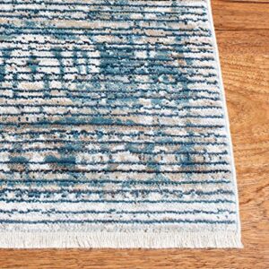 SAFAVIEH Victoria Collection 8' x 10' Blue/Ivory VIC907M Vintage Traditional Distressed Area Rug