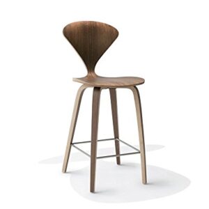 Nicer Furniture Cherner Counter Stool Walnut finish Dining Stool Wood Base