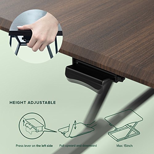 ZINUS Molly 28 Inch Standing Desk with Adjustable Height / Desktop Workstation / Desk Converter / No Assembly, Espresso