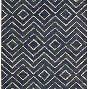 Barclay Butera 7'9" x 10'10" 100% Wool Pile Handmade Rug, Medium, Storm