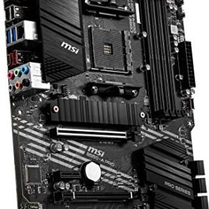 MSI B550-A PRO ProSeries Motherboard (AMD AM4, DDR4, PCIe 4.0, SATA 6Gb/s, M.2, USB 3.2 Gen 2, HDMI/DP, ATX)