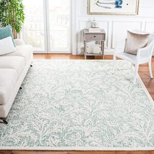 safavieh micro-loop collection 5′ square grey/ivory mlp379f handmade premium wool area rug