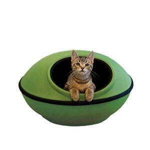 k&h pet products thermo-mod dream pod heated pet bed green/black 22″ 4w