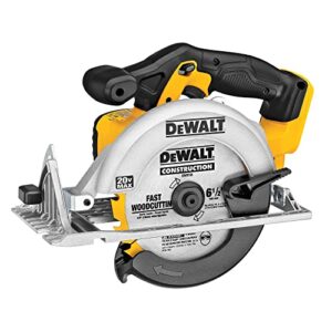 dewalt 6-1/2-inch 20v max circular saw, tool only (dcs391b) , yellow