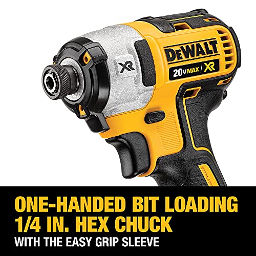 DEWALT 20V MAX XR Impact Driver, Brushless, 3-Speed, 1/4-Inch, Tool Only (DCF887B)