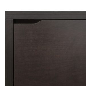 Baxton Studio Simms Modern Shoe Cabinet, Dark Brown