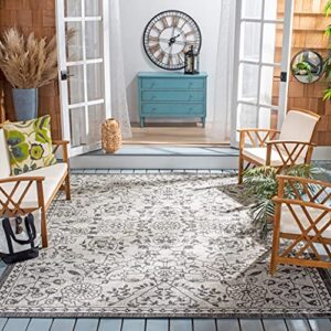 safavieh courtyard collection 9′ x 12′ grey/black cy8968 indoor/ outdoor waterproof easy-cleaning patio backyard mudroom area-rug