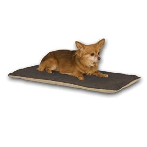 k&h pet products thermo-pet mat reversible heated pet bed mocha 14 x 28 inches