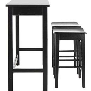 Safavieh Home Collection Colbie Black Storage Rack 3-Piece Pub Set