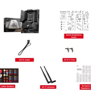 MSI MAG B650 Tomahawk WiFi Gaming Motherboard (AMD AM5, ATX, DDR5, PCIe 4.0, M.2, SATA 6Gb/s, USB 3.2 Gen 2, HDMI/DP, Wi-Fi 6E, AMD Ryzen 7000 Series Desktop Processors)