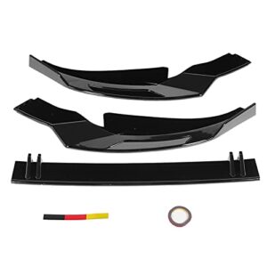 front lip bumper, car styling bumper lip skirt chin black abs vehicle modification part 3-stage bumper chin valance fit audi a6 c8 2019