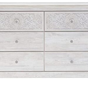 Signature Design by Ashley Paxberry Boho 6 Drawer Dresser, Whitewash