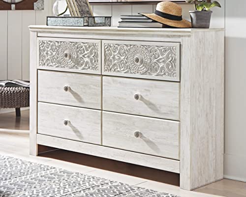 Signature Design by Ashley Paxberry Boho 6 Drawer Dresser, Whitewash