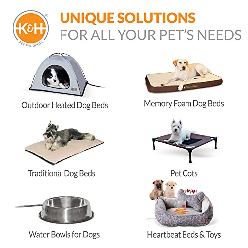 K&H Pet Products Cuddle Cube Pet Bed Gray Small 24 X 24 Inches