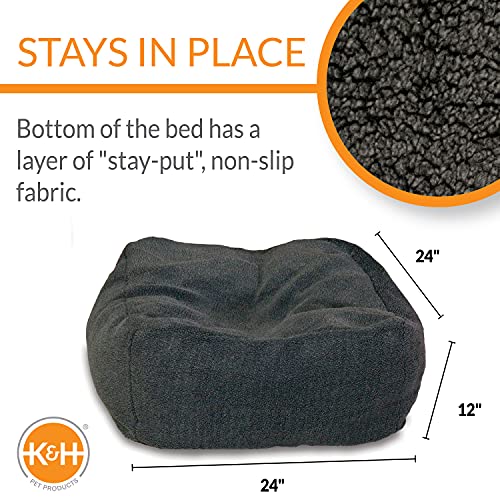 K&H Pet Products Cuddle Cube Pet Bed Gray Small 24 X 24 Inches