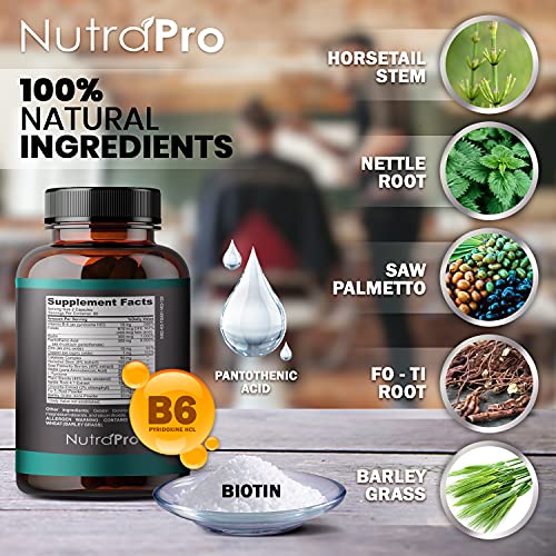 Hair Growth Vitamins For Men - Anti Hair Loss Pills. Regrow Hair & Beard Growth Supplement For Volumize, Thicker Hair.Stop Hair Loss And Thinning Hair With Biotin & Saw Palmetto Hair Vitamins.120 Caps