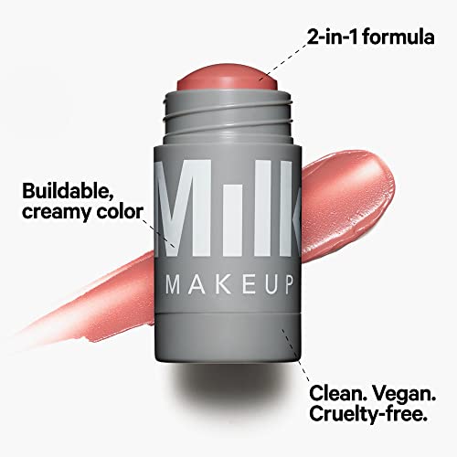 Milk Makeup Lip and Cheek Tint - Pigmented Cream Stick - Natural Vegan Formula - 0.21 Oz (WERK - Dusty Rose)