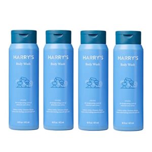 harry’s men’s body wash shower gel – stone, 16 fl oz (pack of 4) – packaging may vary