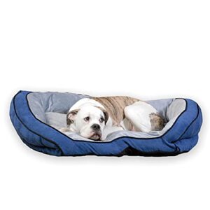 K&H Pet Products Bolster Couch Pet Bed Large Blue/Gray 28" x 40"