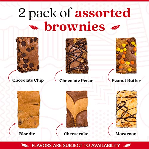 DAVID'S COOKIES Assorted Easter Brownies in Carton Pack | Enjoy Our Homemade, Delicious, Great for Sharing Freshly-Baked Easter Food Brownie Snacks - Ideal Gift This Easter Season - 2 Pack