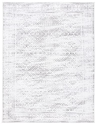 Safavieh Classic Vintage Collection 8' x 10' White / Grey CLV126G Handmade Distressed Area Rug