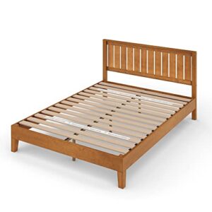 ZINUS Alexis Deluxe Wood Platform Bed Frame with Headboard / Wood Slat Support / No Box Spring Needed / Easy Assembly, Rustic Pine, Full